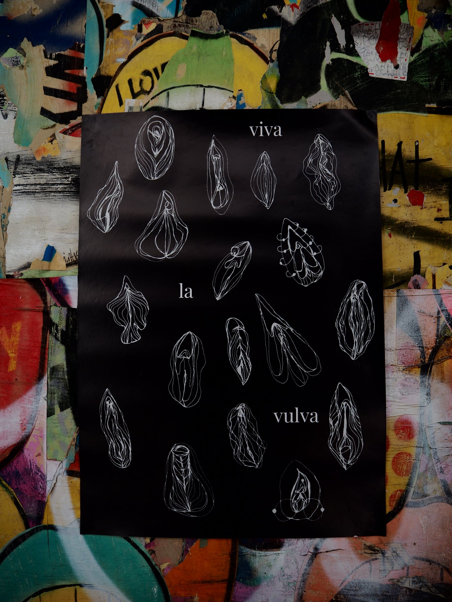 Viva la Vulva Poster / black background